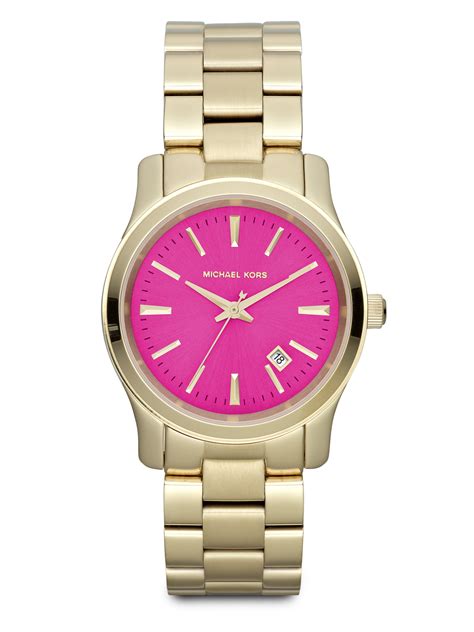 michael kors pink bracelet watch